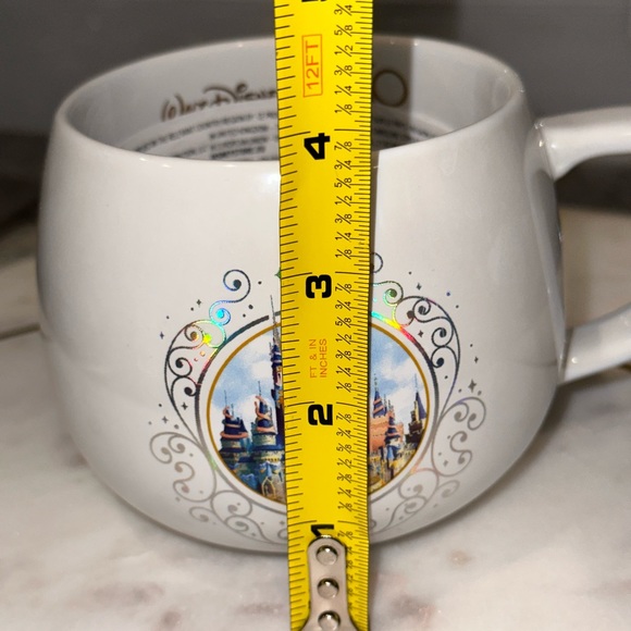 ✨NWT✨ Walt Disney World 50th Anniversary Iridescent Pearl White Castle Mug - Picture 9 of 9